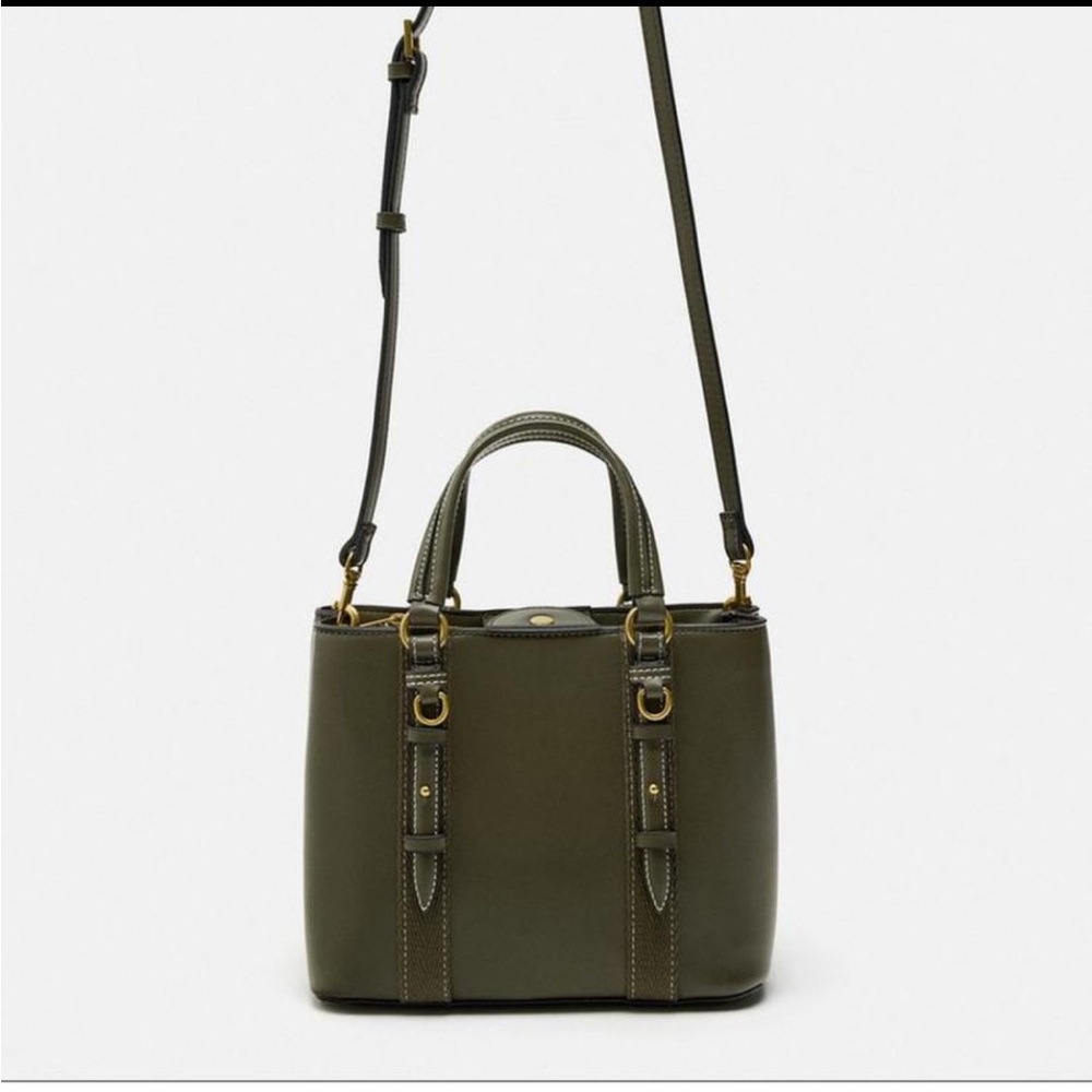 Zara city bag, olive green - Picture 8 of 13